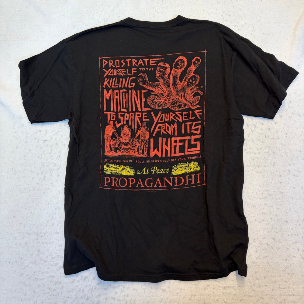 Jerico T-Shirt Mens XL Black Propagandhi Punk Rock Band Graphic Tee
